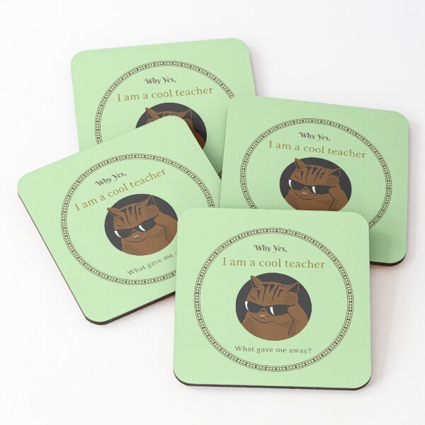 Item preview, Yes I am a Cool Teacher (green) designed and sold by Delightful Wholeness.
