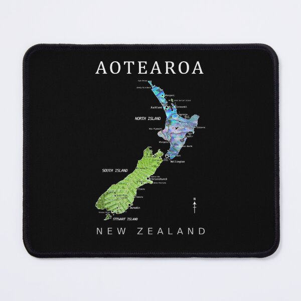 Item preview, AOTEAROA MAP DETAILED FERN PAUA designed and sold by Madjack Tees Kiwi SuperStore.