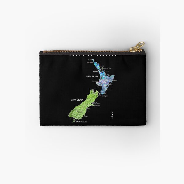 Item preview, AOTEAROA MAP DETAILED FERN PAUA designed and sold by Madjack Tees Kiwi SuperStore.