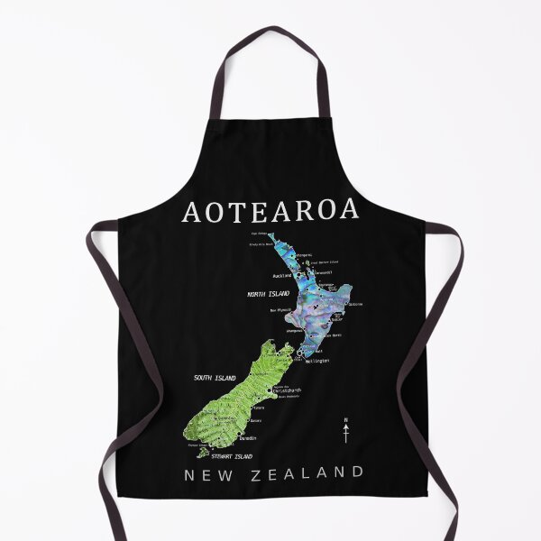 Item preview, AOTEAROA MAP DETAILED FERN PAUA designed and sold by Madjack Tees Kiwi SuperStore.
