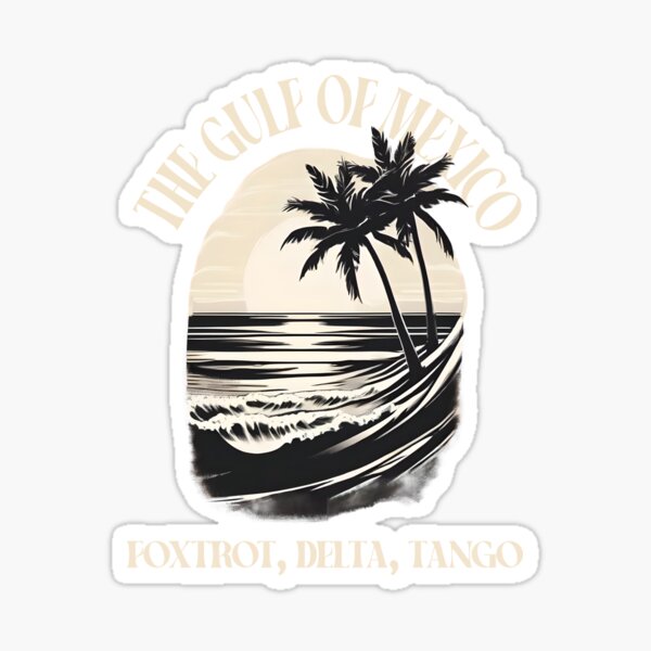 Item preview, Foxtrot Delta Tango Gulf Of Mexico FDT Resist Anti Trump Retro Vintage Beach designed and sold by wtfbba.