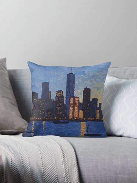 Item preview, City skyline | Post-impressionist painting style designed and sold by ComicsFactory.