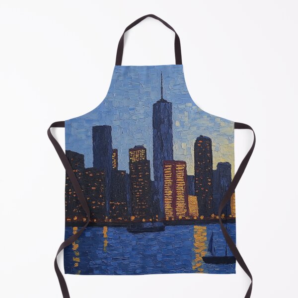 Item preview, City skyline | Post-impressionist painting style designed and sold by ComicsFactory.
