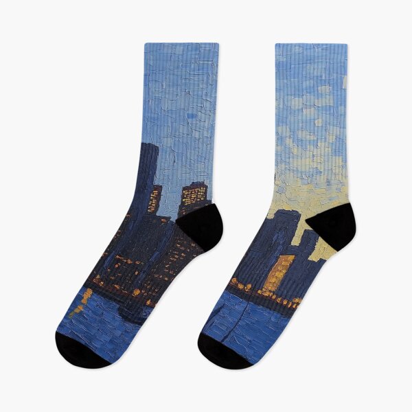 Item preview, City skyline | Post-impressionist painting style designed and sold by ComicsFactory.