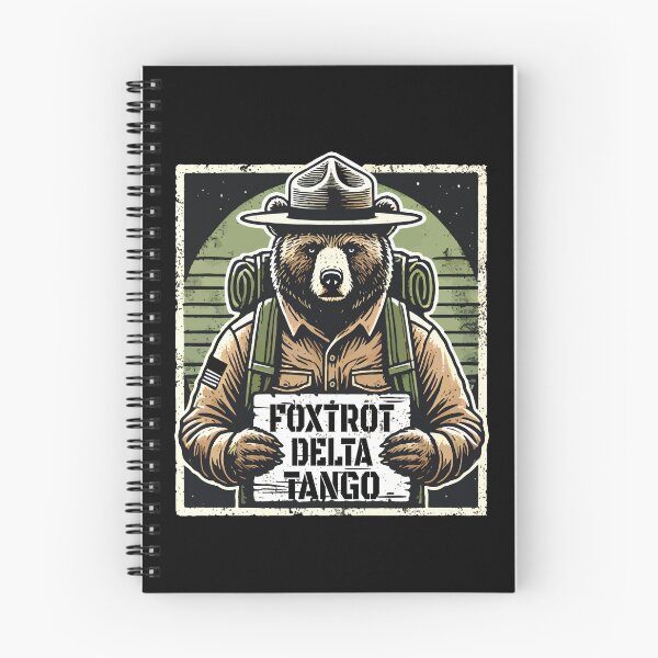 Item preview, Foxtrot Delta Tango Anti Trump FDT Resist National Parks Forest Service Bear Vintage  designed and sold by wtfbba.