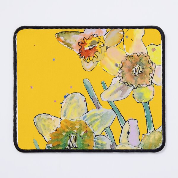 Item preview, Abstract Yellow Daffodil Watercolor on Yellow designed and sold by Sarah  Rajkotwala.