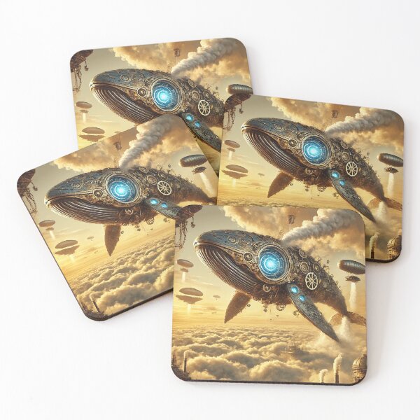 Item preview, The Sky Leviathan: Steampunk Whale in the Clouds designed and sold by AbstractAnom.