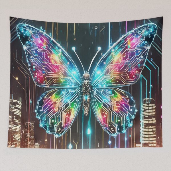 Item preview, Neon Metamorphosis: The Cybernetic Butterfly designed and sold by AbstractAnom.
