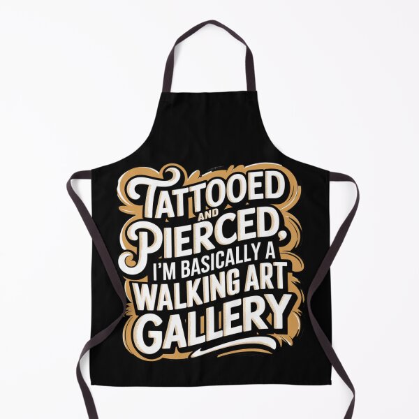 Item preview, Tattooed and Pierced Walking Art Gallery Quote designed and sold by Bliss Find And Design.