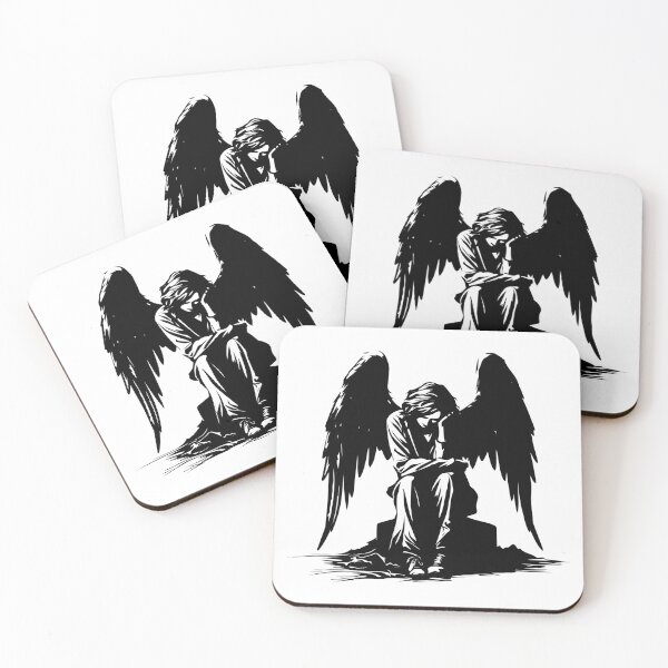 Item preview, Angel Grieve Weep Sad Sorrow Divine Heavenly Being designed and sold by inkoutninja.
