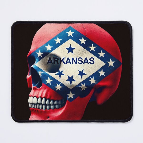 Item preview, Arkansas Flag Skull designed and sold by WilAugusta.