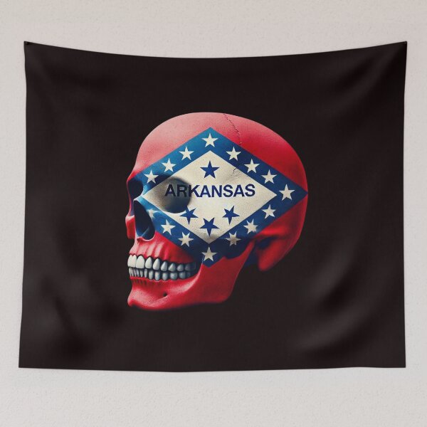 Item preview, Arkansas Flag Skull designed and sold by WilAugusta.