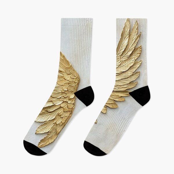 Item preview, Angel wings in gold foil on antique paper designed and sold by dcrc.