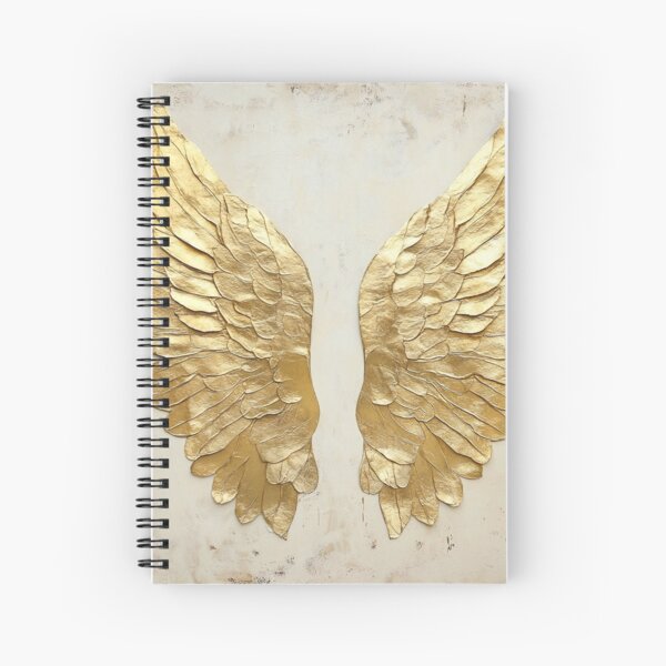 Item preview, angel wings in gold foil on antique paper designed and sold by dcrc.