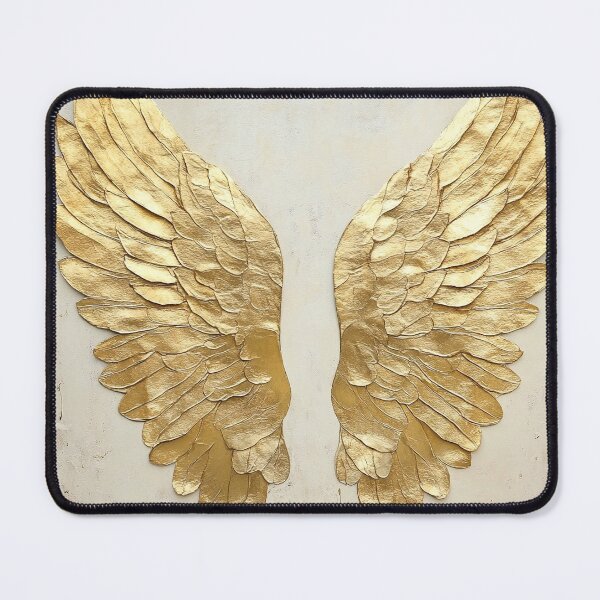 Item preview, angel wings in gold foil on antique paper designed and sold by dcrc.