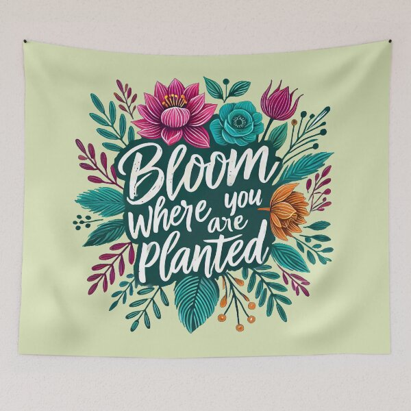 Item preview, Bloom where you are planted, typography designed and sold by maxmaj.
