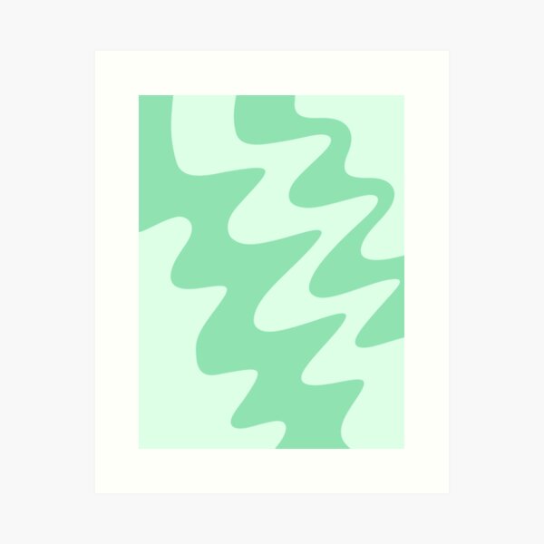 Aperçu de l'œuvre Tourbillons modernes abstraits verts et vert menthe créée et vendue par JulzPink.