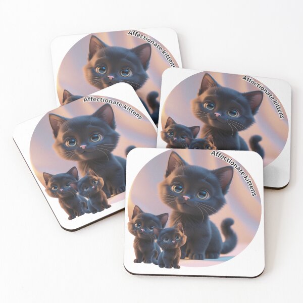 Item preview, Loving and adorable black kittens designed and sold by Veremis.