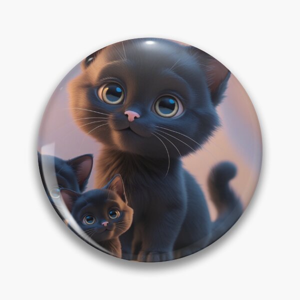 Item preview, Loving and adorable black kittens designed and sold by Veremis.