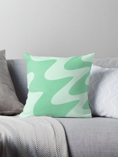 Vista previa del artículo con la obra «Remolinos modernos abstractos en verde y verde menta», diseñado y vendido por JulzPink.