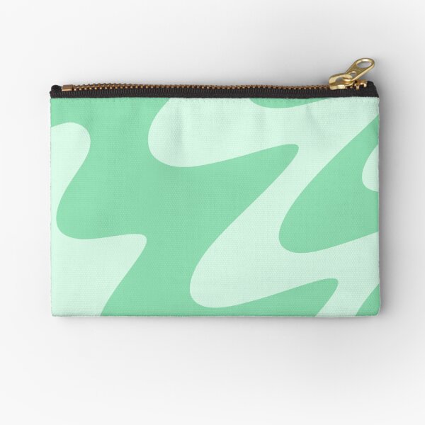 Vista previa del artículo con la obra «Remolinos modernos abstractos en verde y verde menta», diseñado y vendido por JulzPink.
