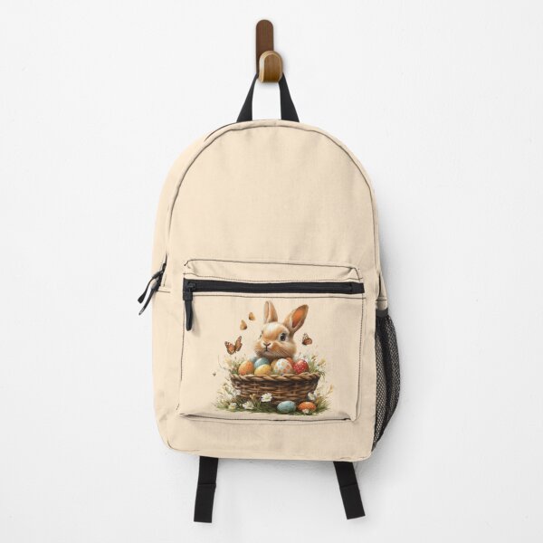 Item preview, Cute Bunny in a basket with Easter eggs surrounded by butterfly Orange designed and sold by Sototos® ⭐⭐⭐⭐⭐.
