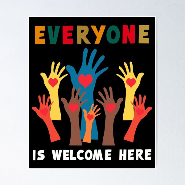 Item preview, Everyone Is Welcome Here Idaho Teacher Diversity Support Fist Hand designed and sold by Artifyo.