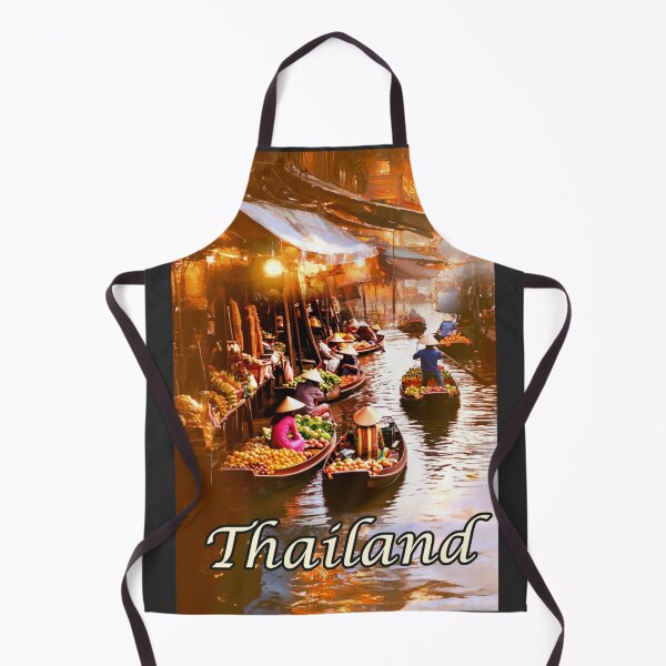 Item preview, Golden Glow of a Thailand Floating Market designed and sold by Sanctum Icons.