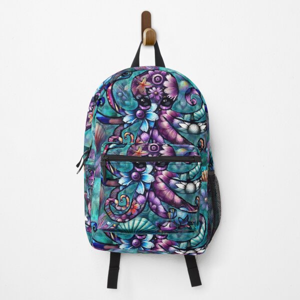 Item preview, Whimsical Abstract Octopus Floral Purple Teal Blue Big Eyes designed and sold by oceanlady65.