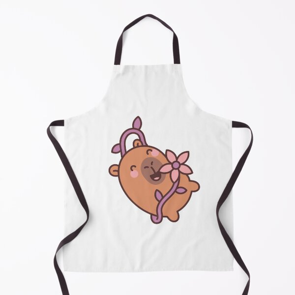 Item preview, Happy Garden Capybara: Kawaii Design of a Cheerful Capybara with Flowers for a Touch of Nature designed and sold by Polarisofficial.