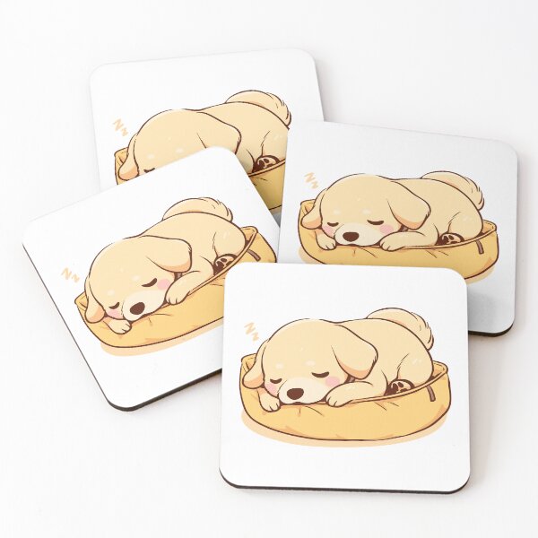 Item preview, Sweet Golden Retriever Puppy Dog Sleeps Cute Kawaii designed and sold by HappyMaze.