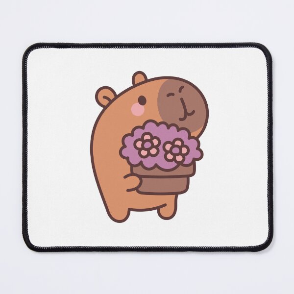 Item preview, Capybara Gardener: Kawaii Capybara Design with Flower Pot for a Touch of Nature designed and sold by Polarisofficial.