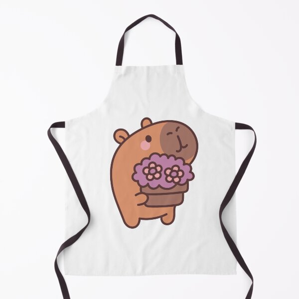 Item preview, Capybara Gardener: Kawaii Capybara Design with Flower Pot for a Touch of Nature designed and sold by Polarisofficial.