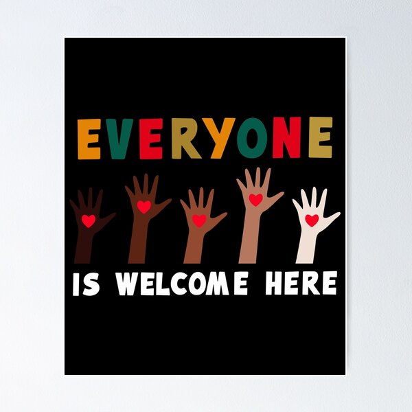 Item preview, Everyone Is Welcome Here Idaho Teacher Support Fist Hand designed and sold by Artifyo.
