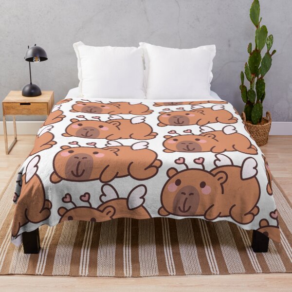 Item preview, Winged Love Capybara: Kawaii Capybara Design with Heart Wings and Antennae for a Touch of Flying Love designed and sold by Polarisofficial.