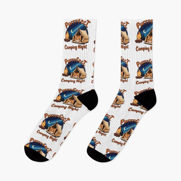 Item preview, Purrfect Camping Night | Cozy Cat & Campfire Adventure Design designed and sold by bannzy.