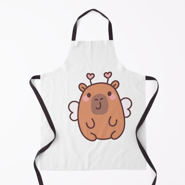 Item preview, Capybara Cupid: Kawaii Capybara Design with Heart Wings and Antennae for a Touch of Flying Love designed and sold by Polarisofficial.