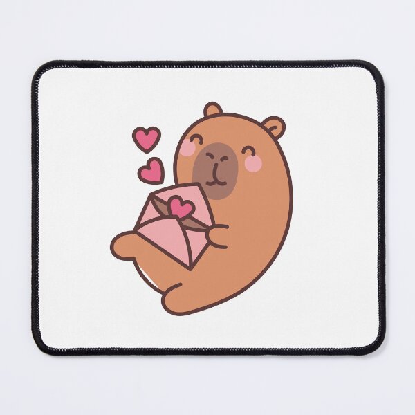 Item preview, Capybara Messenger of Love: Kawaii Capybara Design with Love Letter for a Romantic Touch designed and sold by Polarisofficial.