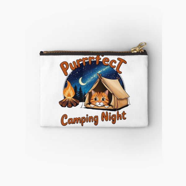 Item preview, Purrfect Camping Night | Cozy Cat & Campfire Adventure Design designed and sold by bannzy.