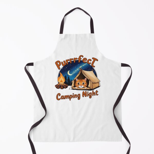 Item preview, Purrfect Camping Night | Cozy Cat & Campfire Adventure Design designed and sold by bannzy.