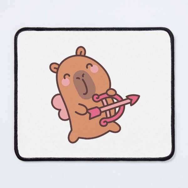 Item preview, Kawaii Cupid Capybara: Adorable Capybara Design with Wings and Bow for a Touch of Love designed and sold by Polarisofficial.