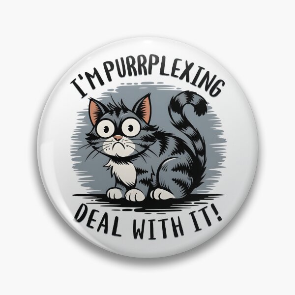 Item preview, Funny Confused Cat Pun – I'm Purrplexing Deal With It designed and sold by EpochFusion.