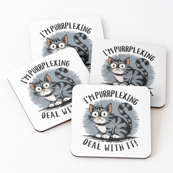 Item preview, Funny Confused Cat Pun – I'm Purrplexing Deal With It designed and sold by EpochFusion.
