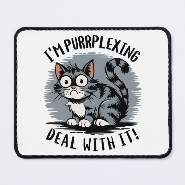 Item preview, Funny Confused Cat Pun – I'm Purrplexing Deal With It designed and sold by EpochFusion.