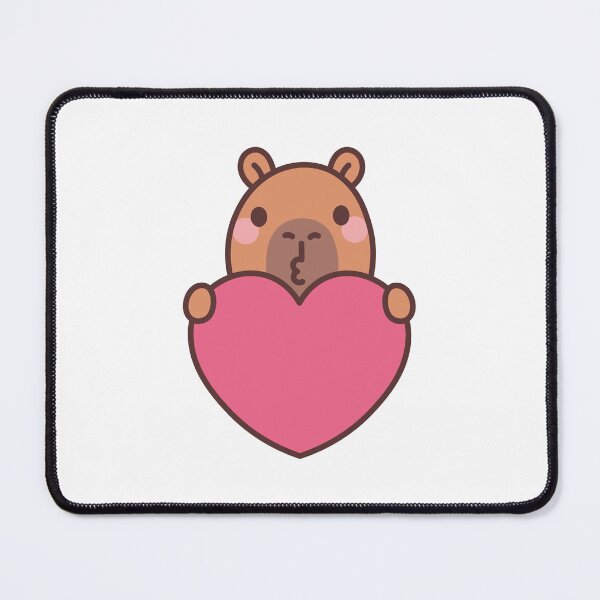 Item preview, Capybara Heart Hug: Kawaii Capybara Hugging Heart Design for a Touch of Cuteness designed and sold by Polarisofficial.