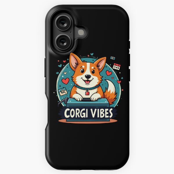 Vista previa del artículo con la obra «Blogger Corgi – Corgi Vibes: Narrativa en línea», diseñado y vendido por zoughlal.