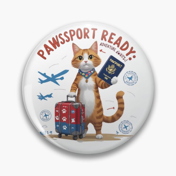 Item preview, Pawsport Ready: Adventure Awaits! | Travel Cat Design designed and sold by bannzy.