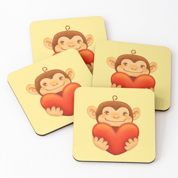 Item preview, little monkey with a heart designed and sold by MelyhFlores.