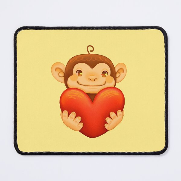 Item preview, little monkey with a heart designed and sold by MelyhFlores.
