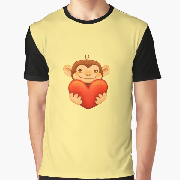 Item preview, little monkey with a heart designed and sold by MelyhFlores.